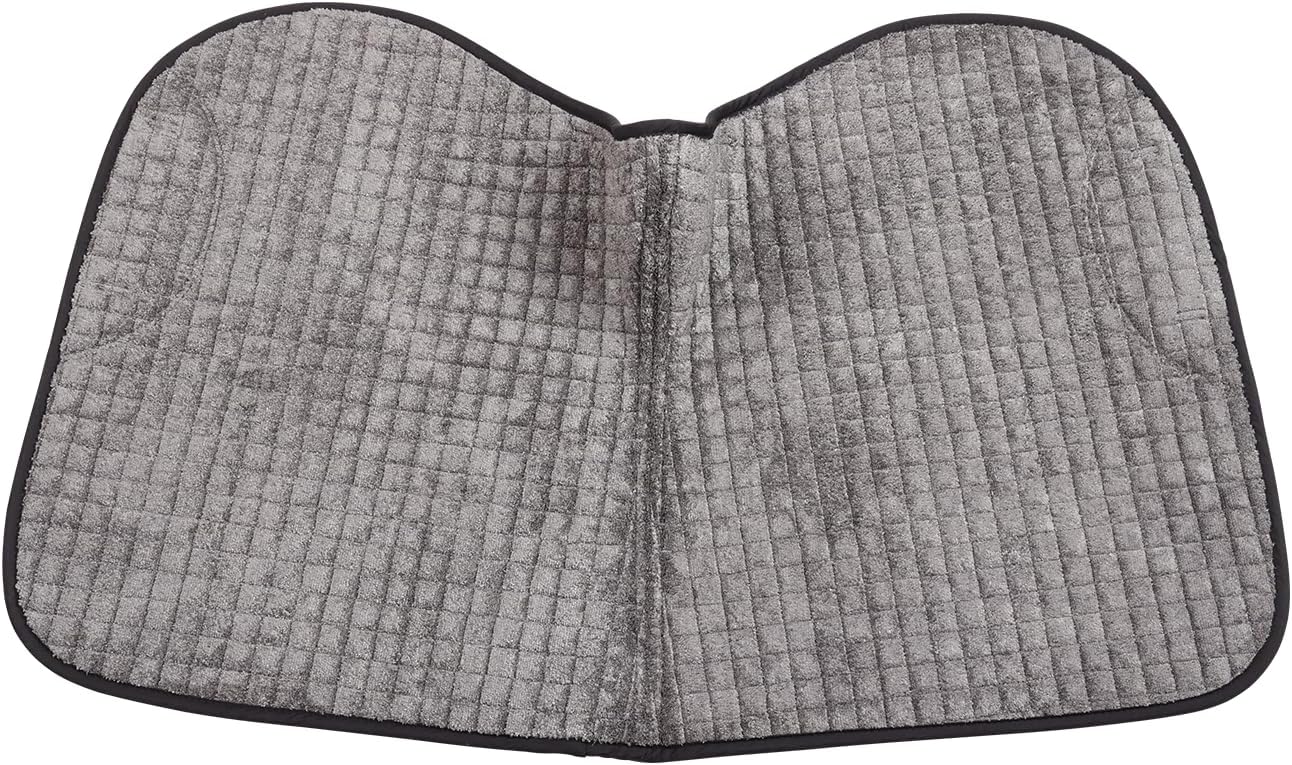 Tapis de selle de dressage matelassé en coton — Gris