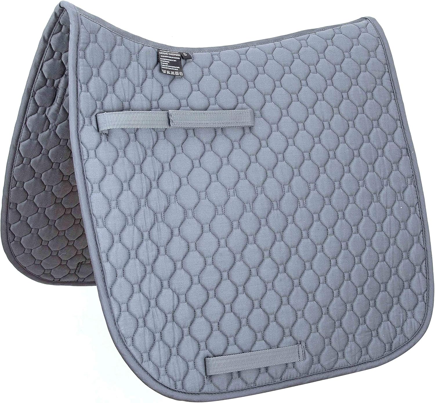 Tapis de selle de dressage matelassé en coton — Gris