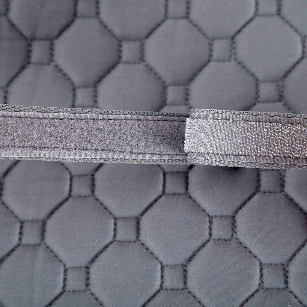 Tapis de selle de dressage matelassé en coton — Gris