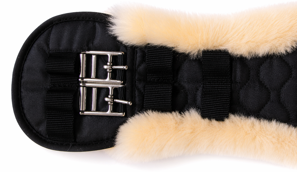 Sangle de dressage en véritable peau de mouton mérinos